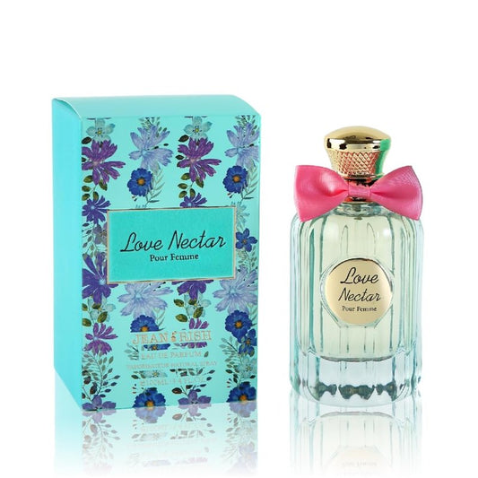 Jean Rish Love Nectar Perfume for Women Eau De Parfum, Long-Lasting Luxury Fragrance, Made In USA - Jasmine, Vanilla, Patchouli, Musk Scent - 100ml / 3.4 oz
