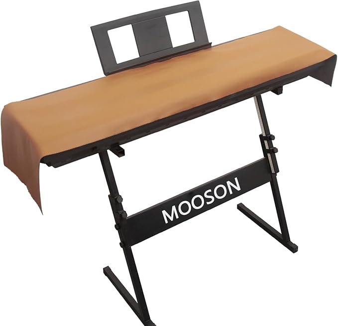 Mooson Keyboard Piano Cover, Digital Piano Dust Cover, Light Luxury Soft and Premium Surface, Thickening Electronic Organ Covering Keyboard Update Encasement (Brown)