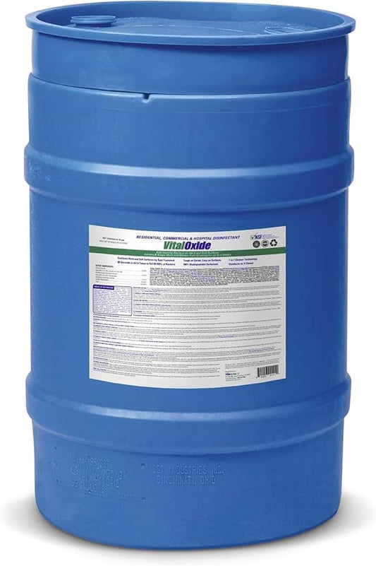 Vital Oxide 55 Gallon Drum Hospital Grade Disinfectant| Deodorizer, Food-Contact Sanitizer| Kills 99.9% of Viruses and Bacteria| Kills Mold & Mildew,| Odorless