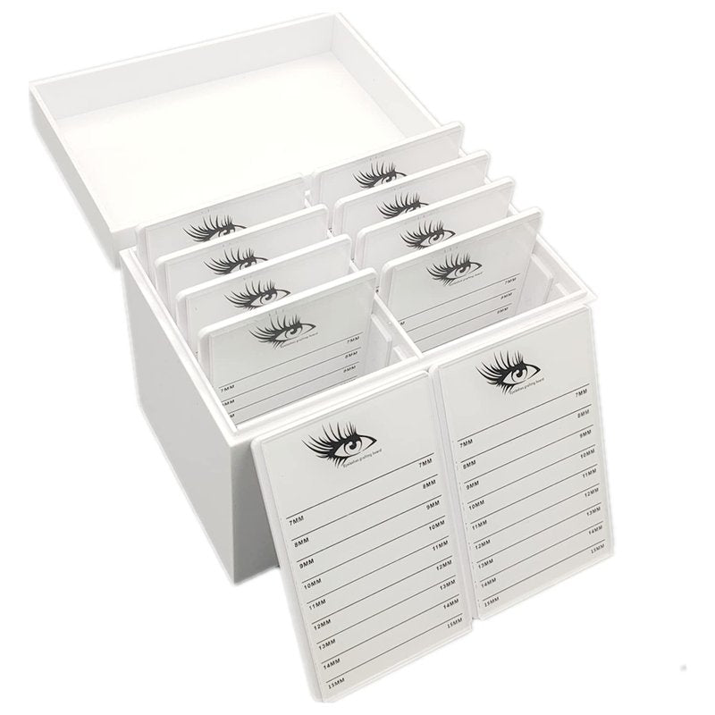 May healthbeauty 10 Layers Acrylic Eyelash Storage Box, Makeup Organizer False Eyelashes Glue Pallet Holder Grafting Extension Close-Packed Display