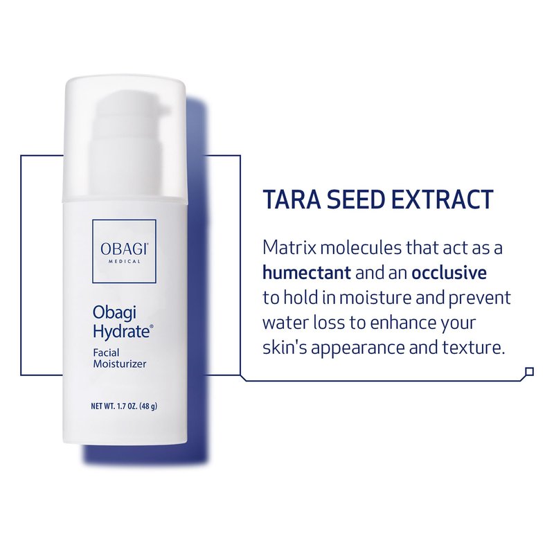 Obagi Hydrate Facial Moisturizer – Non-Comedogenic Intensely Hydrating All Day Moisturizer that Combats Dryness with Tara Seed Extract, Shea Butter & Avocado Oil – All Skin Types – 2-Pack, 1.7 oz ea