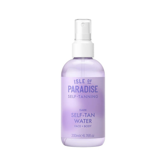 Isle of Paradise Self Tanning Water- Dark, Clear Self Tan Mist, Transfer-Proof Formula for Face & Body, Vegan & Cruelty-Free, Streak-Free Application, Non-Comedogenic 6.76 fl oz.