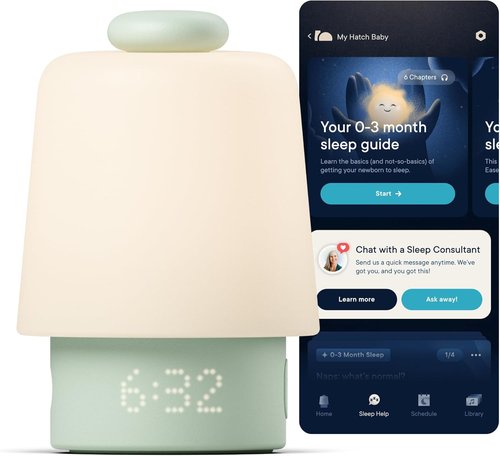 Hatch Baby Sound Machine - Mint Night Light & Sleep Support | Wi-Fi White Noise & Nursery Stories