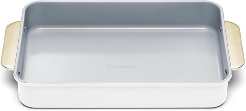 Caraway Non-Stick Ceramic 9”x13” Rectangle Pan - Naturally Slick & Non-Toxic - Ideal for Brownies & Lasagnas - White
