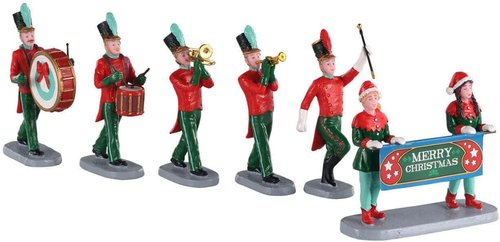 Lemax Christmas Village | Christmas On Parade Set of 6 | Festive Holiday Decor