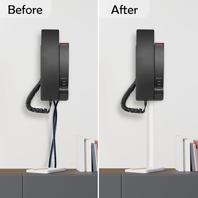 TV Cord Hider – Flexible Wall Cord Cover Slim Design Silicone Cable Raceway - Self Adhesive, Cut to Size Design for Hiding Wires on Wall - Clean Home Setup Cable Concealment (White, 10 Feet)