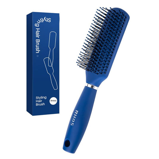 RHOS Hair Brush for Men - Detangler Styling Brush with Nylon Bristles for Wet and Dry Hair, Suitable for Bangs, Thin, Short, and Thick Hair