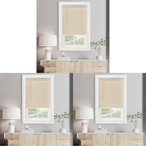 Achim Home Decor Cordless Mini Blinds - Light Filtering, 29" W x 72" L, Alabaster | Pack of 3