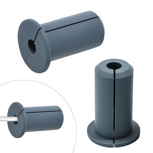 EASYEAH 2pc Starlink Cable Grommet 3/4" Silicone Waterproof Wall Hole Pass Through Split Cable Bushings for TV Wire Ethernet Cord, Starlink Cable Routing Kit Accessories,38mm/1.5"Ht, Grey