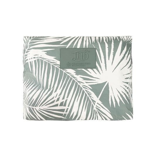 JNB 100% Coated Tyvek Material Palm Leaves Design Beach Pouch, Waterproof Pouch for Beach, Makeup Pouch, Wet Dry Bag, Sag03