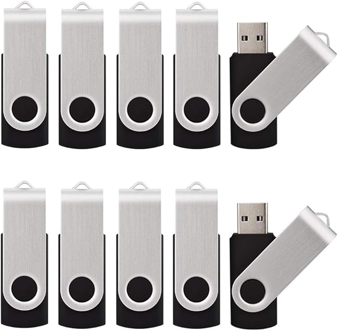 KALSAN 20 Pack 16GB USB Flash Drives - 2.0, Black