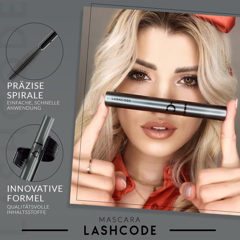 Eyelash Mascara 10ml - Extend & Thicken Lashes with Baicalein, Arginine & Germ Extracts | Volumizing Formula
