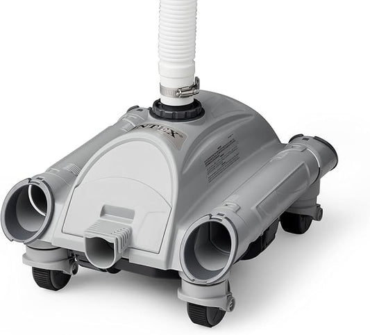 Intex 28001E Above Ground Pool Automatic Pool Cleaner Pressure Side Vacuum Cleaner with 24 Foot 7 Inch Hose for Intex Pools Only w/ a 1.5 Inch Fitting