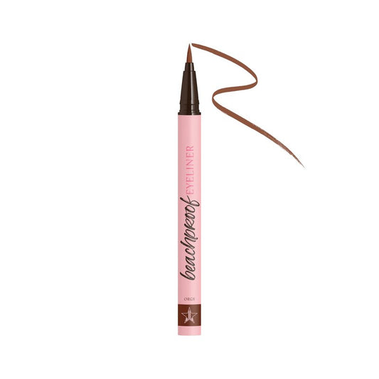 Jeffree Star Cosmetics BeachProof Eyeliner, Felt-Tip, Long-Lasting Formula, 0.019 fl oz (Orgy)