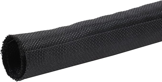 Automotive Wire Sheathing Split Wire Loom Braided Mesh Woven Cable Sleeve for Wires/Cable Cord Protector (3/8" - 18 Feet)