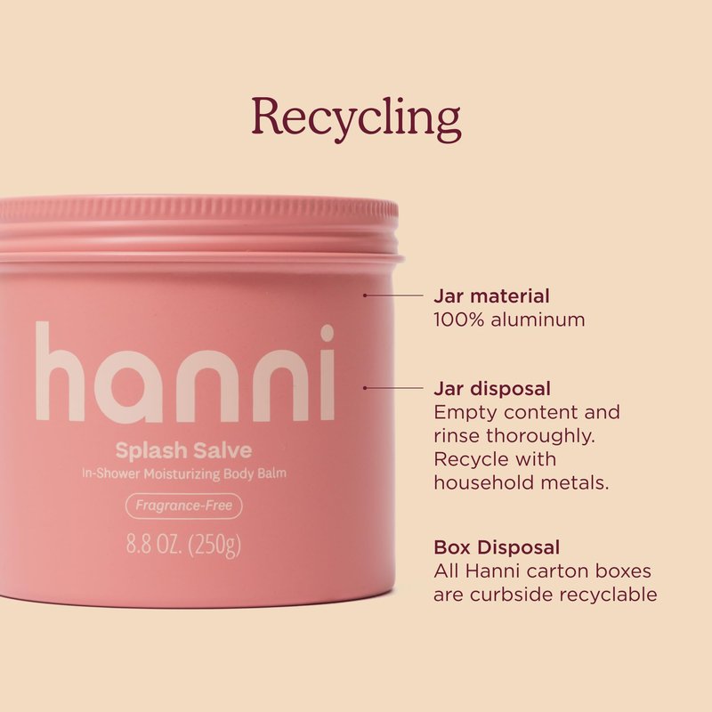 HANNI Splash Salve Body Mask, In-Shower Moisturizer with Coconut, Jojoba, Shea Butter & Glycerin, Deep Conditioning for All Skin Types, FRAGRANCE-FREE, 250 mL / 8.8 oz