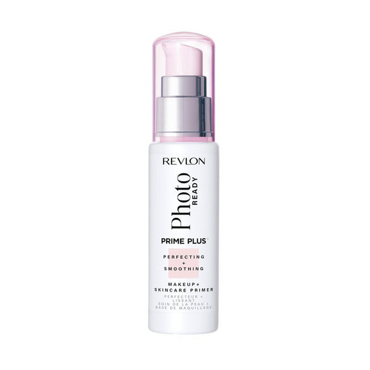 Revlon Face Primer, PhotoReady Prime Plus Face Makeup for All Skin Types, Blurs & Fills in Fine Lines, Infused with Vitamin B5 and Hyaluronic Acid, Perfecting & Smoothing, 1 Oz