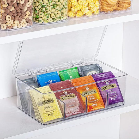 Vtopmart Clear Organizers,Stackable Storage Containers for Office Supplies,Desk Organization and Storage for Jewelry,Art Crafts