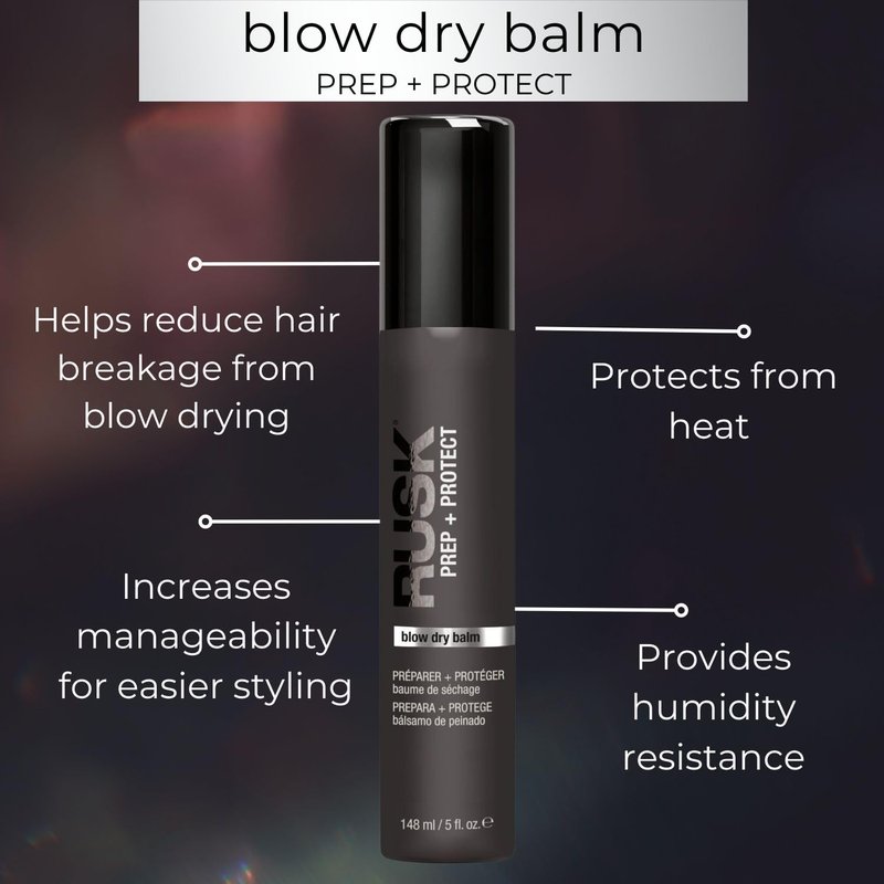 RUSK Blow Dry Balm - Heat Protection for Smooth, Silken Hair | 5 oz
