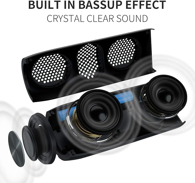 Musibaby Bluetooth Speaker, M88 Speakers,Dual Pairing, Bluetooth 5.3,Loud Stereo Sound,Booming Bass,30H Playtime for Home& Outdoor Party,Beach,Portable Speaker,Gifts(Black)