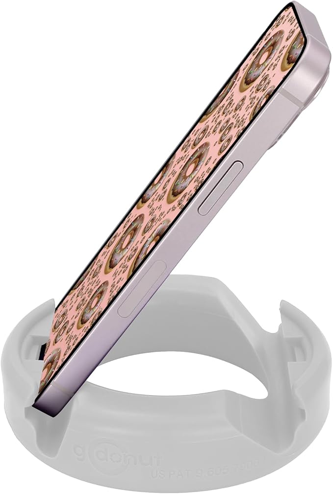 GoDonut Original – Smartphone and Tablet Stand – Compatible with Devices UP to 0.5" Thick Including Protective Cases - for use at Work, at Home, Travel and on-the-go - White
