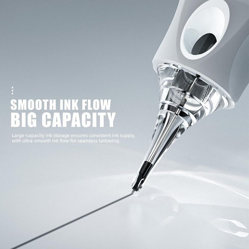 Dragonhawk Tattoo Needle Cartridges - Extra Smooth #12 Mixed Sizes (5M, 7M, 9M, 11M, 13M) for Precision Work