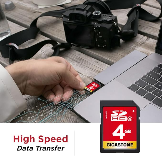 GIGASTONE 4GB SD Card 10-Pack SDHC UHS-I Class 4 Memory Card for Photo Video Music Voice File DSLR Camera DSC Camcorder Recorder Playback PC Mac POS (Pack of 10)