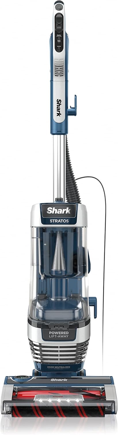 Shark AZ3002 Stratos Upright Vacuum - DuoClean PowerFins & HairPro Technology, Navy (Renewed)