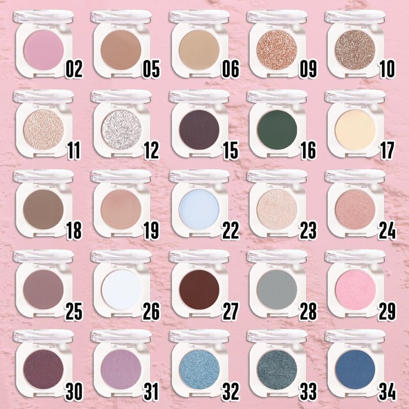Nude Pink Matte Eyeshadow - Lightweight Blendable Mini Eye Shadow for Mature Skin | Waterproof & Vegan, 19g