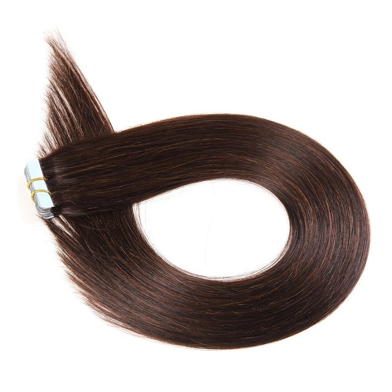 Tape in Hair Extensions Human Hair, 16'' Black Hair Extensions Tape ins Remy Human Hair Extensions 20 Pcs 50 g/pack (#1B) Black