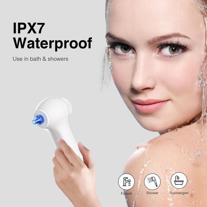 UMICKOO 3 in 1 Facial Cleansing Brush & Blackhead Remover, Rechargeable Face Scrubber with LCD Screen, IPX7 Waterproof, Deep Pore Cleaning, Exfoliating & Massaging for All Skin Types