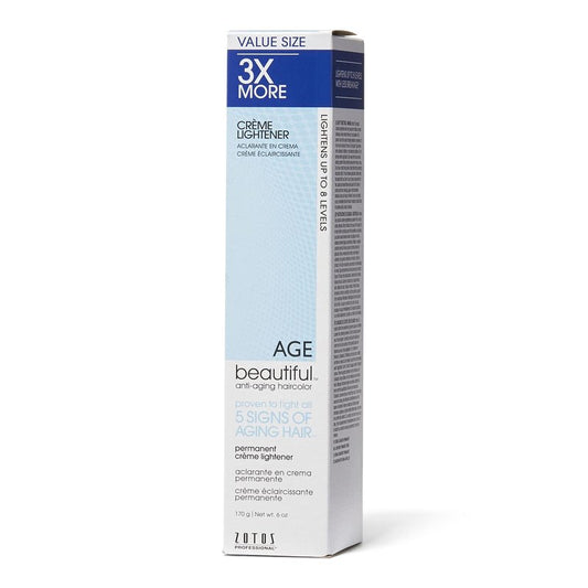 AGE beautiful Permanent Crème Hair Lightener with Ultra Bond Building | Strengthens, Protects & Nourishes | Lifts up to 8+ Levels | For Highlights & Lightening | 6 Fl Oz