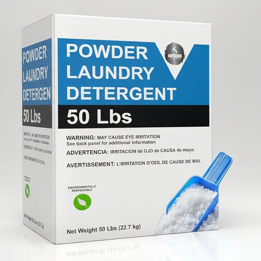 Laundry Detergent Powder (50 Lbs) | Citrus Scent, HE Compatible, Low Suds, for Home and Commercial Use