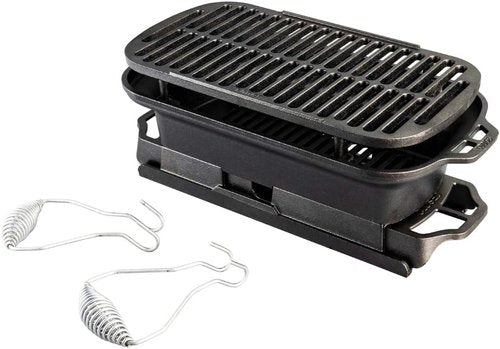 Lodge Cast Iron Grill - Durable Sportsman's Pro Design for Perfect Outdoor Cooking