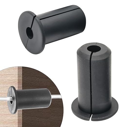 EASYEAH 2pc Starlink Cable Grommet 3/4" Silicone Waterproof Wall Hole Pass Through Split Cable Bushings for TV Wire Ethernet Cord, Starlink Cable Routing Kit Accessories,38mm/1.5"Ht, Black