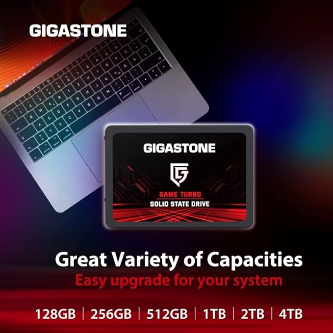 Gigastone Game Turbo SSD 128GB (20-Pack) Up to 500MB/s with SLC Caching Gaming/PC/Desktop/Laptop Upgrade SSD 5-Year Warranty 2.5" SATA Internal Disk Solid State Drives 2.5 inches SATA 3.0 Disk