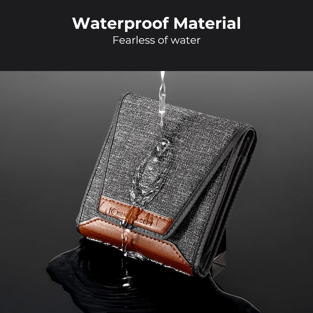K&F CONCEPT Lens Filter Pouch, Lens Filter Case 3 Pocket Professional Photography Filter Holder Belt Bag Pouch Water-Resistant and Dustproof for Filter Up to 82mm
