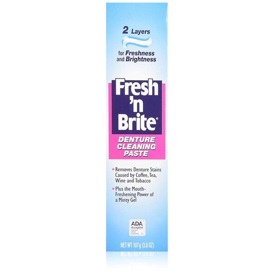 Stim-U-Dent Fresh And Brite Denture Cleaning Toothpaste - 3.8 Oz, (Pack of 3)