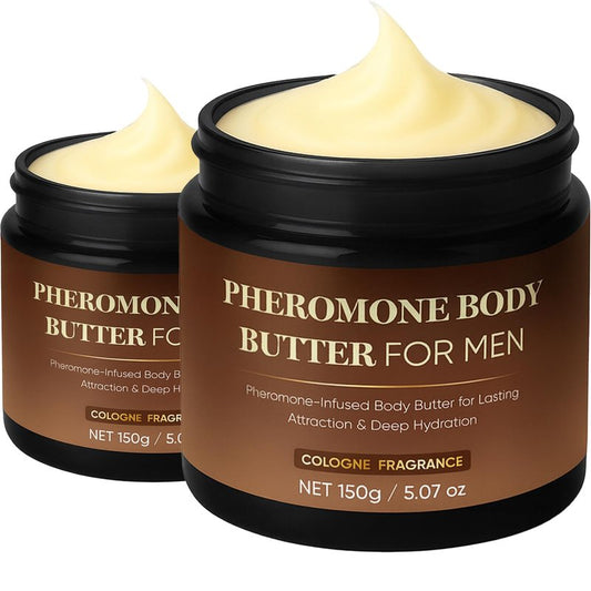 WXDOAU Pheromone Body Butter For Men | Cologned Skin Cream with Shea Butter, Cocoa Butter & Coconut Oil | Moisturizing, Long-Lasting Fragrance, Non-Greasy, Alcohol-Free, Vegan 5oz