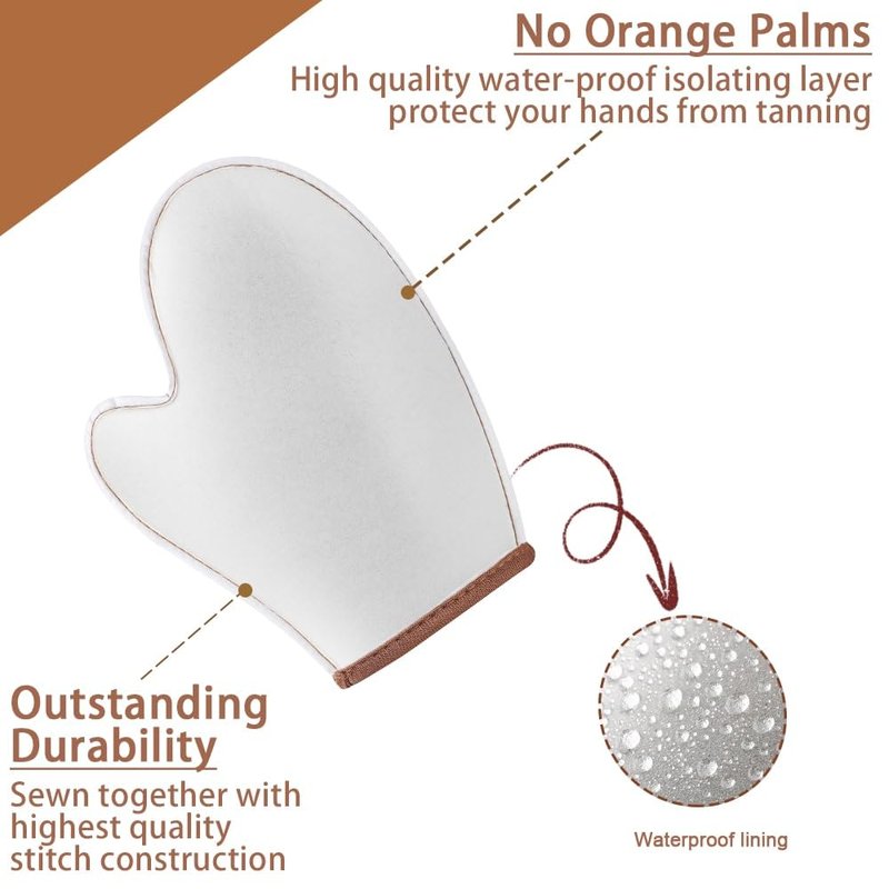 Self Tanning Mitt Applicator Kit - Ultra Soft & Streak-Free Self Tan Mitts | Includes Back Lotion Applicator