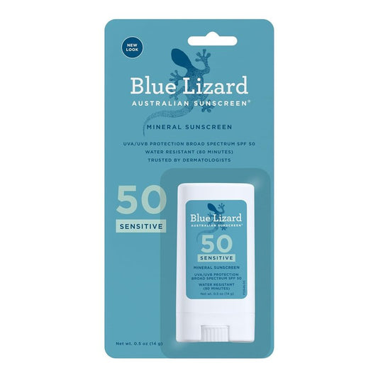 Blue Lizard Spf#50+ Sensitive Stick Australian Sunscreen 0.5 Ounce (Pack of 3)