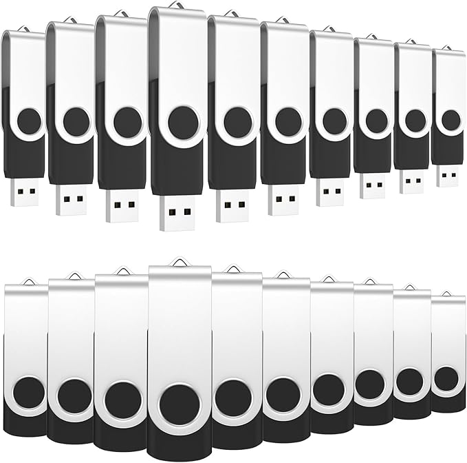 ABLAZE 512MB USB Flash Drive 100 Pack, USB 2.0 Thumb Drives with Lanyards Bulk Memory Sticks Pendrives 100PCS (Black)