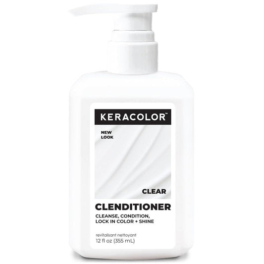 Keracolor Clenditioner Cleansing Conditioner - Color Protecting Keratin-Infused Hair Cleanser | Clear, 2 Sizes Available