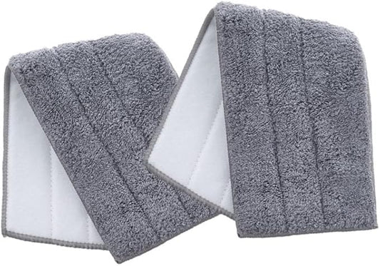 Superio Microfiber Mop Pads, Refill Miracle Mop, Dust Mop Replacement Head 16 Inch Damp Mop Refill for Flat Mop Set, with Velcro-Grey, 2 Pack