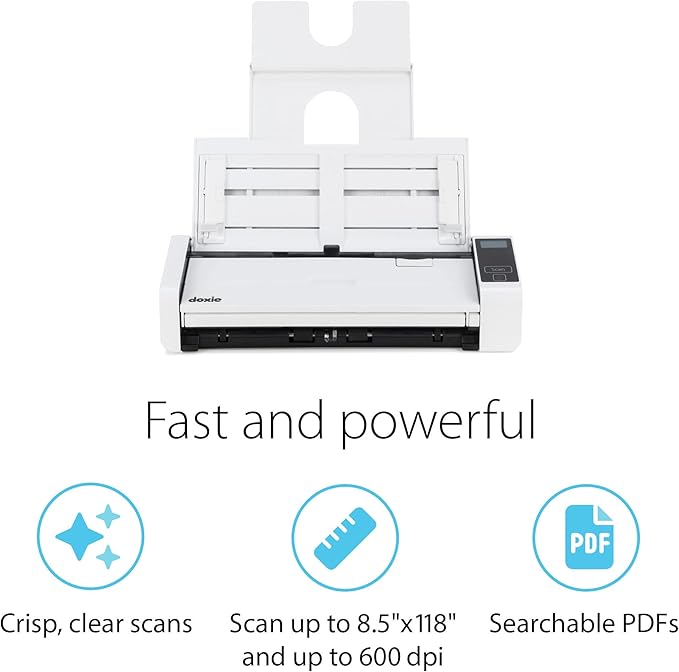 Doxie Pro - Duplex Document Scanner and Receipt Scanner for Home and Office with Amazing Software for Mac and PC