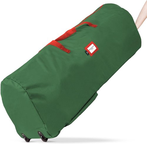 Handy Laundry Rolling Tree Storage Bag - Zippered Protection for 9-Foot Christmas Tree | Easy Transport with Wheels