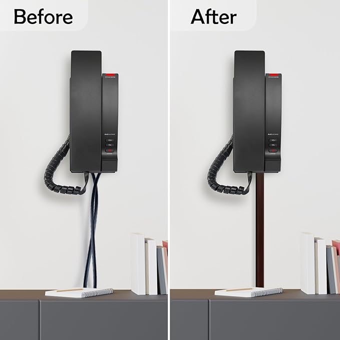 TV Cord Hider – Flexible Wall Cord Cover Slim Design Silicone Cable Raceway - Self Adhesive, Cut to Size Design for Hiding Wires on Wall - Clean Home Setup Cable Concealment (Dark Brown, 6 Feet)
