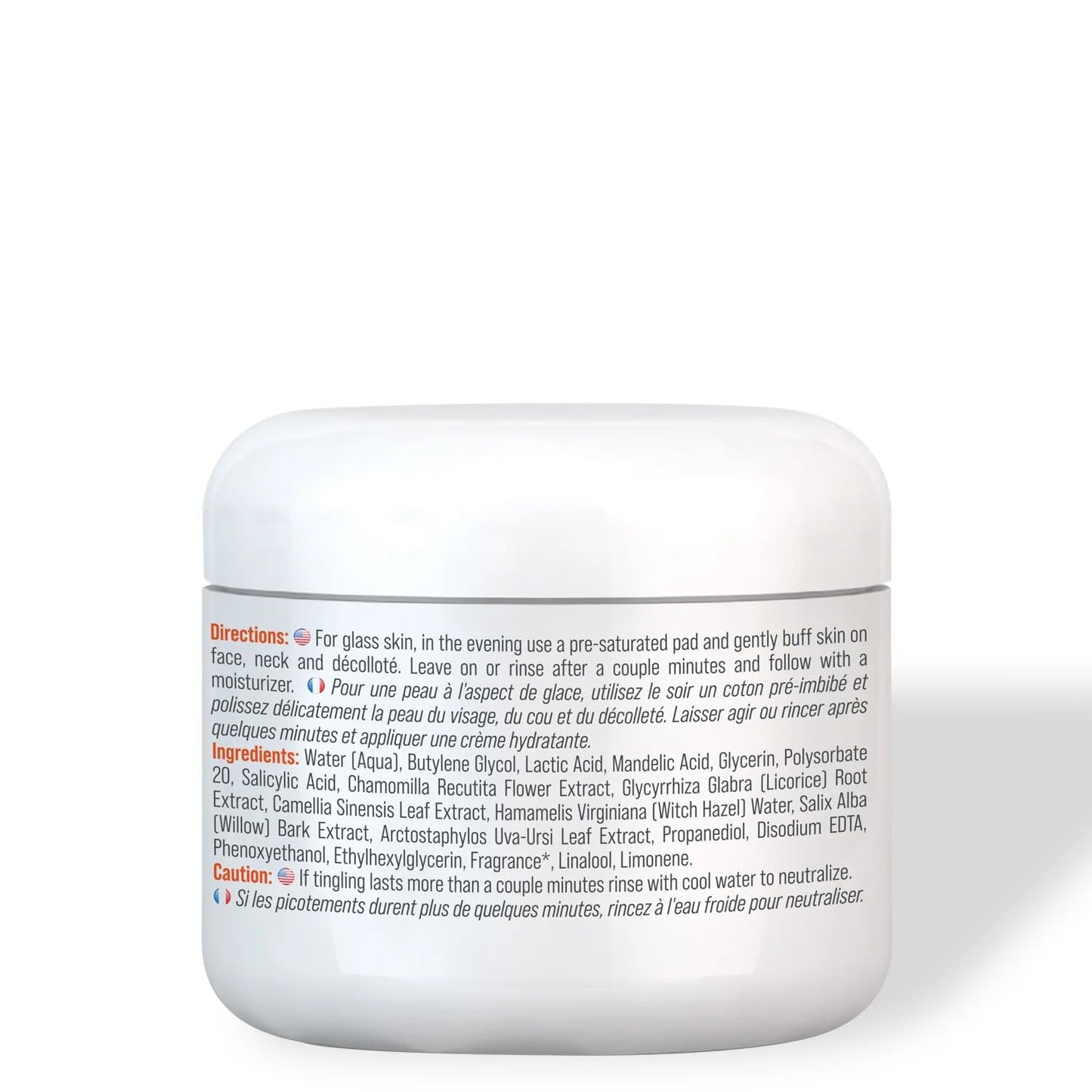 FrenchPharmacy Padglass Bright Beauty Peeling Pads – Triple Acid Exfoliator with Salicylic, Lactic & Mandelic Acids – Targets Dark Spots, Fine Lines, Uneven Texture – 50 Pads