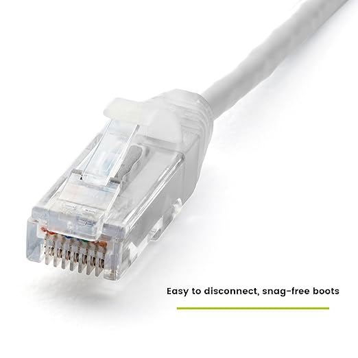 TRUECABLE Cat6 Component Rated Patch Cable, Unshielded (U/UTP), 5ft, White, 28AWG Stranded Pure Copper, Snagless 10G High-Speed Ethernet Cable, PoE++ 4PPoE 100W, UL Listed, RoHS-3, 5 Pack
