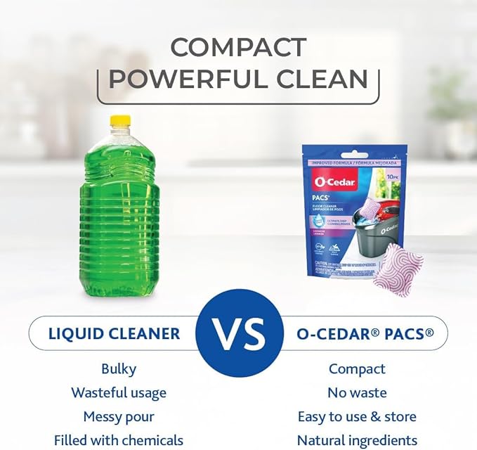 O-Cedar Floor Cleaning 20ct Pacs Lavender Scent 10ct (2-Packs)